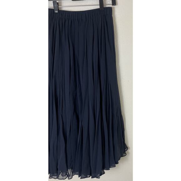 New With Tags BlackTie Neiman Marcus Formal Silk Long Full Navy Skirt Size 4 - Picture 6 of 13
